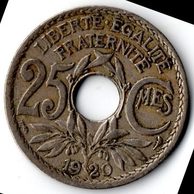 25 Centimes r.1920 (wč.225)