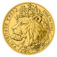 Zlatá 1/4oz investiční mince Český lev standard (ČM 2021)
