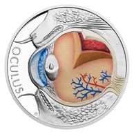 Stříbrná mince Lidské tělo - Smyslová soustava – Oko proof (ČM 2025)