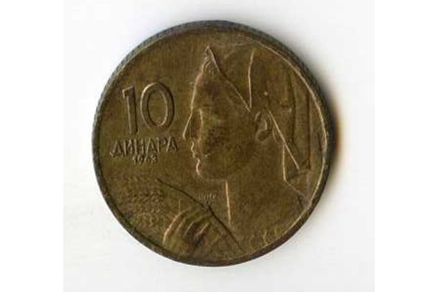 Mince Jugoslávie  10 Dinara 1963 (wč.721)    