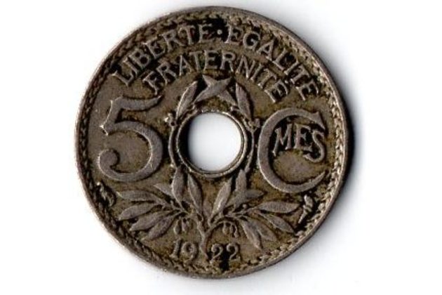 5 Centimes r.1922 (wč.111)