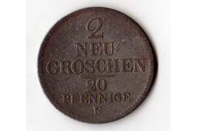 č.90 Sachsen/ 2 Neu Groschen 1850 F