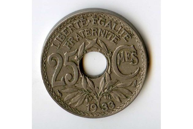 25 Centimes r.1933 (wč.250)