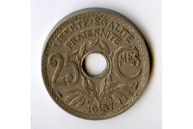 25 Centimes r.1937 (wč.258)